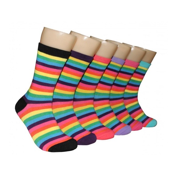 Rainbow LGBT Pride Crew Socks - One Size One Pair - Picture 4 of 4